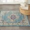 Homeroots 2 x 3 ft. Light Blue Distressed Medallion Scatter Area Rug 385328 - alternate 4
